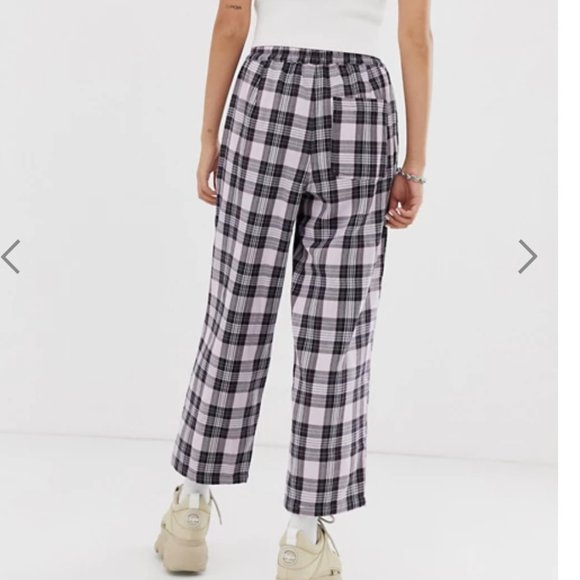 3/$50 - ASOS Lilac Purple Plaid Pants - Size 10 - Picture 2 of 8